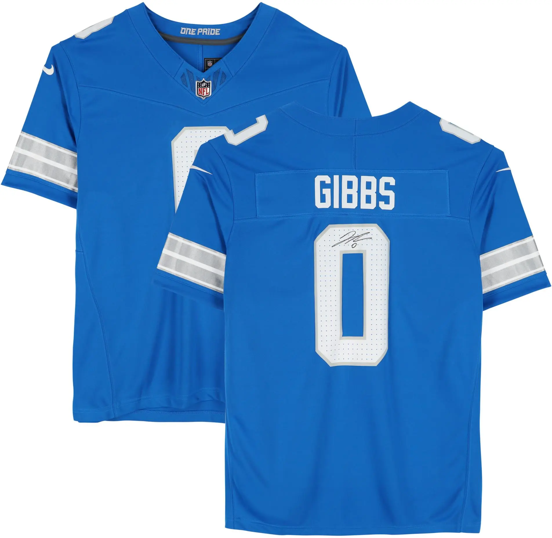 Jahmyr Gibbs Detroit Lions Autographed 2024 Vapor Fuse Blue Limited Jersey - Fanatics Authentic Certified