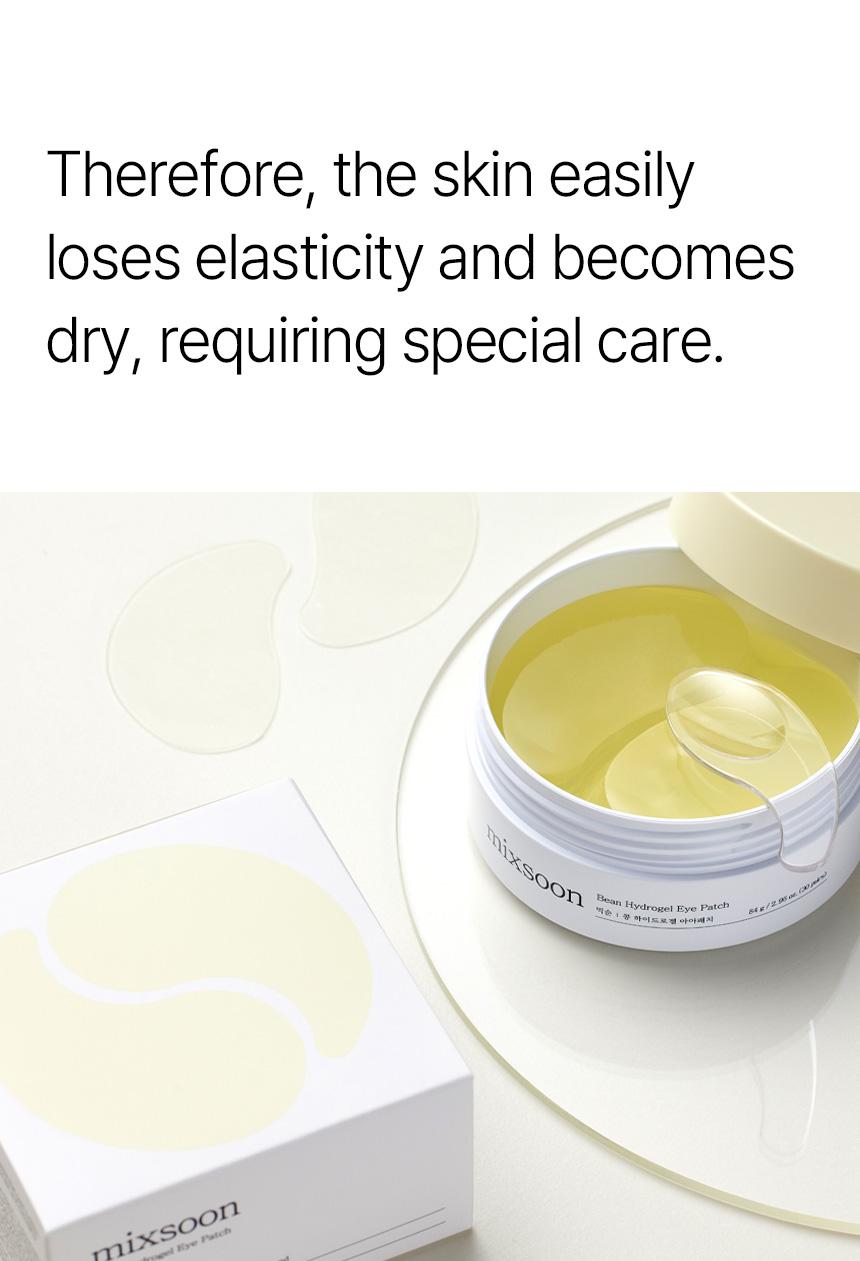 [mixsoon Official Shop] Bean Hydrogel Eye Patch 30 pairs (60ea) - Nutritional patches that brighten the dark under-eye area, Korean Skincare for Glass Skin