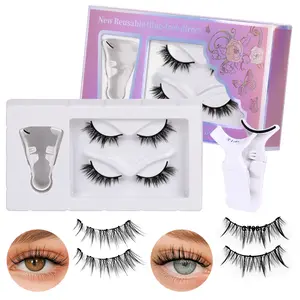Amazon's best-selling magnetic false eyelashes, cross-border all-in-one eyelash curler set, thick and voluminous European and American style magnetic eyelashes.