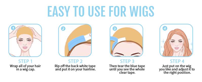 【Valentinesdaygift】36 Counts  Wig Tape for Lace Wigs Double Sided Waterproof Wigs Adhesive, Tape Strips for Lace Front Wig Toupee Sweatproof Invisibletape