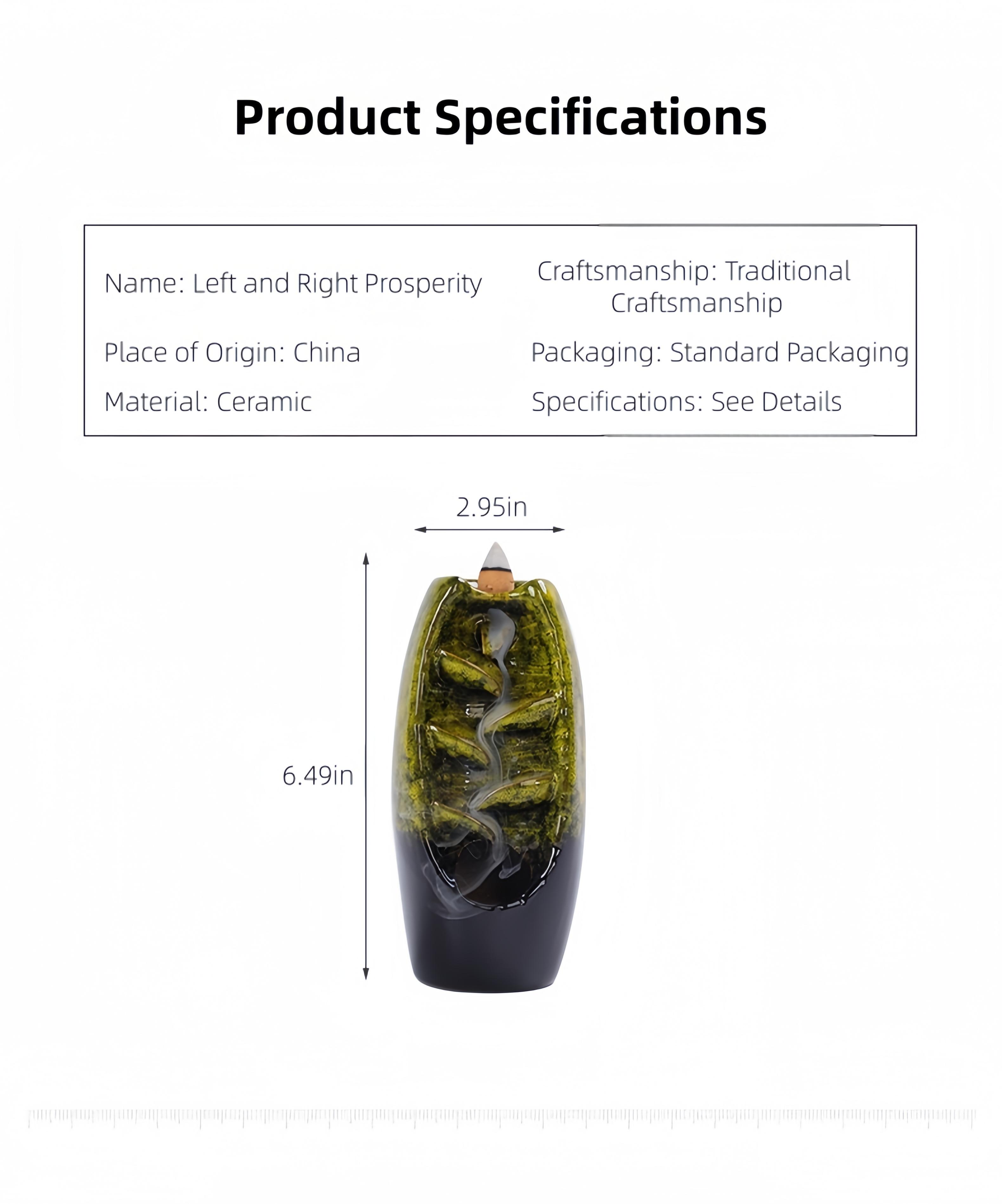 Inverted Incense Burner, Aromatherapy Diffuser, and Backflow Incense—Unique and Novel Home Decor Artistic Ornaments and Gifts Room Decor, Home Office, Yoga Meditation, and Fitness Scene Gifts