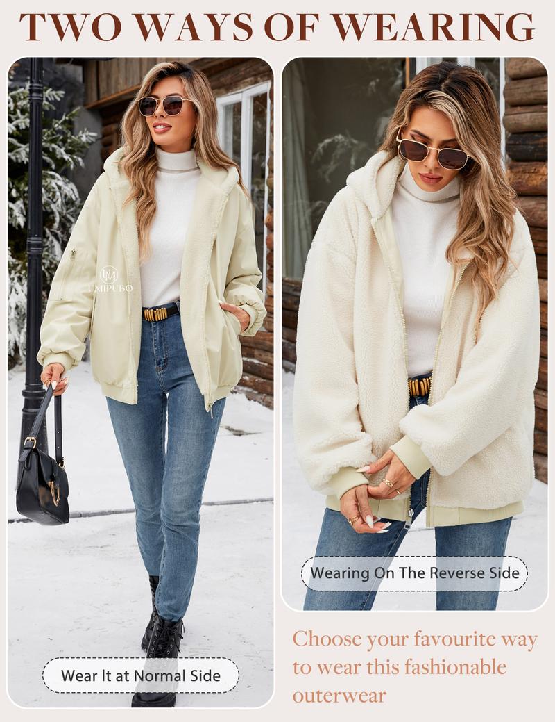 UMIPUBO Winter Jacket Women's Warm Fleece Lined Winter Coat Winter Parka Short Coat Puffer Jacket Hoodie with Hood for Teenage Girls