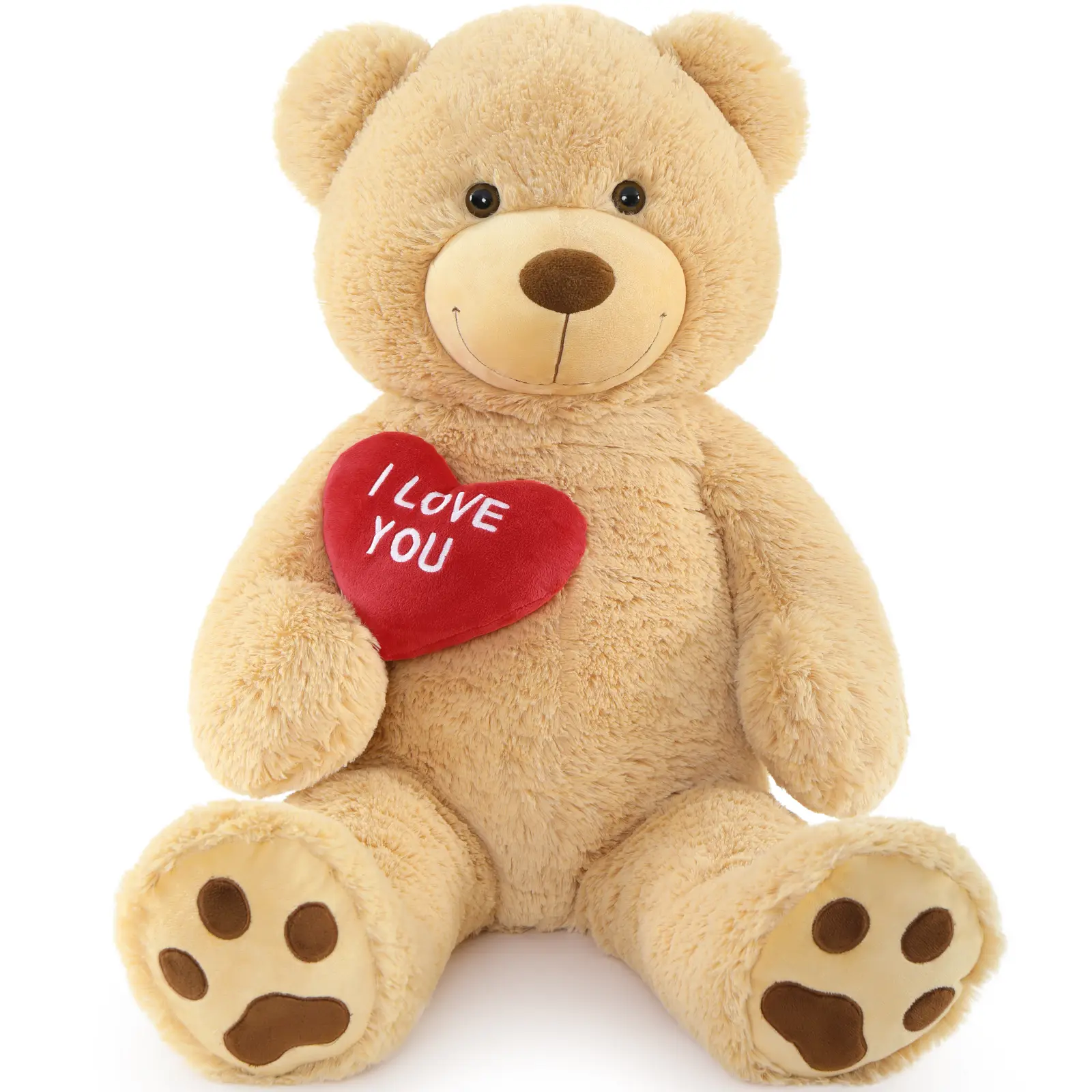Tezituor 1ft 3ft 4.3ft 6ft Giant Teddy Bear Stuffed Animal, Red Love Heart Large Bear Plush for Girlfriend, Soft Bear Gift for Boyfriend Kids,For Wedding,Birthday,Christmas, Party Decorations, Valentine's Day ,Mother's Day#BlackFriday #Christmas