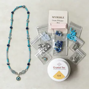 Ocean Whisper Box Jewelry Kit for Adults– DIY Beads with Charms for Jewelry Making | Special Handmade Gift for Friendship Bracelets & Necklaces