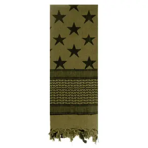 Olive Drab - US Stars and Stripes Shemagh Tactical Desert Scarf