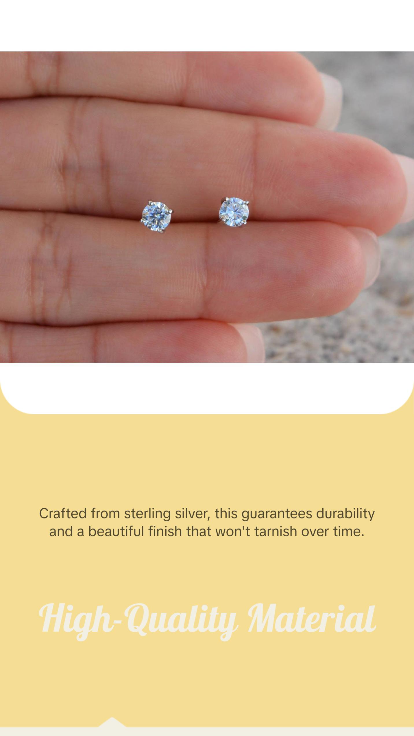 5mm Round Basket Stud Earrings