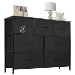 【Deal】7 Drawers Dresser for Bedroom and TV Stand, Fabric Storage Tower for Clothes, Baby Stuff