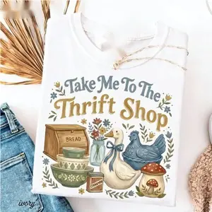 Take Me To The Thrift Shop T-Shirt, Vintage Thrifting Graphic Tee, Thrifting Shirt