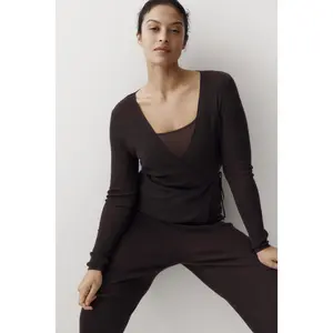 H&M Rib-knit wrap cardigan