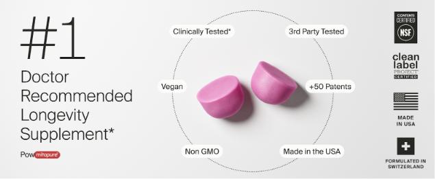 Timeline Mitopure Urolithin A Gummies - Clinically Proven for Energy Muscle Strength & Cellular Renewal - Sugar-Free Vegan Strawberry Flavor - 60 Gummies - Healthcare, Dietary Optimum