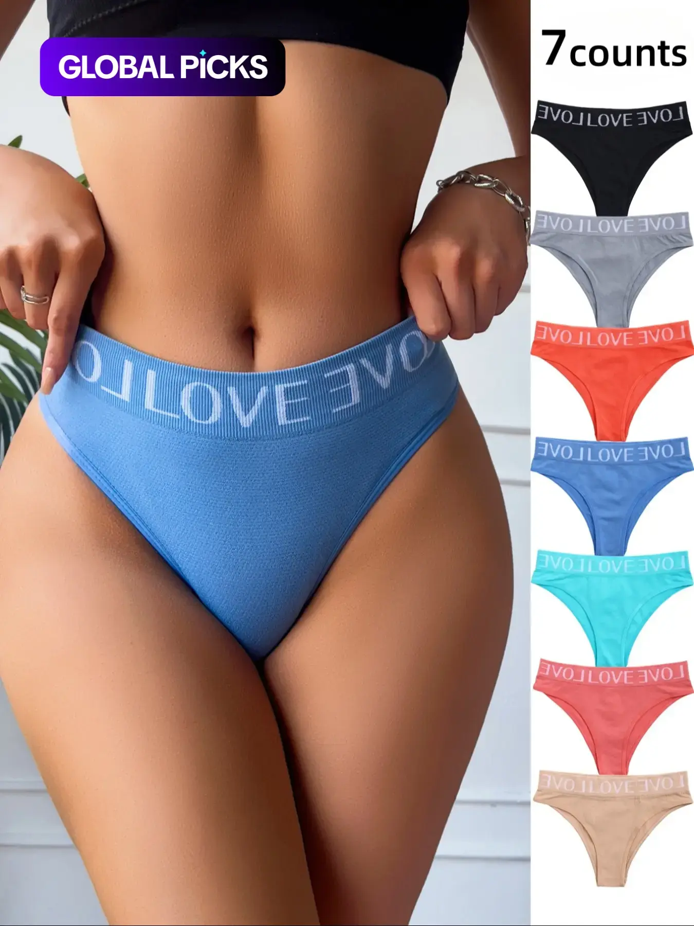 Women's Solid Color Panty, Soft Comfy Breathable Knicker for Daily Wear, Everyday Wear Panties, Underwear for Women, Womenswear, Soft Stylish Brief