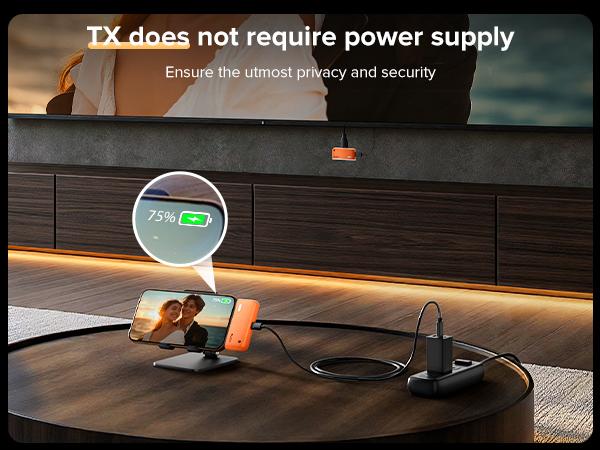 2025 llano S850 Upgraded Type-C Wireless HDMI Transmitter and Receiver, 50M, Ultra 4K Decode Input 1080P@60Hz Output, Plug&Play 5G+2.4G and Audio for Phone/Tablet/Laptop/PC to Monitor/Projector/TV Box