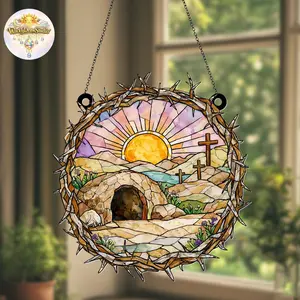 Reading Fairy Suncatcher, Pink Wing Fairy with Books Window Hanging Decor