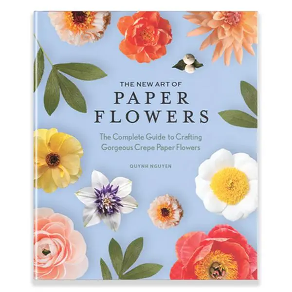 The New Art of Paper Flowers Hardcover Book - English Complete Crafting Guide for Flower Artists, 30+ Detailed Tutorials, Beginner-Friendly Techniques, Crafting Hobby Resource, Unique Ways to Use Floral Creations, 2.05 lbs, 9.4" H x 7.8" L x 0.9" W
