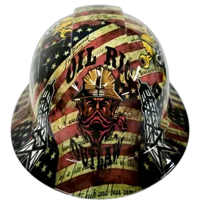 Oil Rig Outlaw Roughneck - Custom Hydro Dipped Full Brim Hard Hat