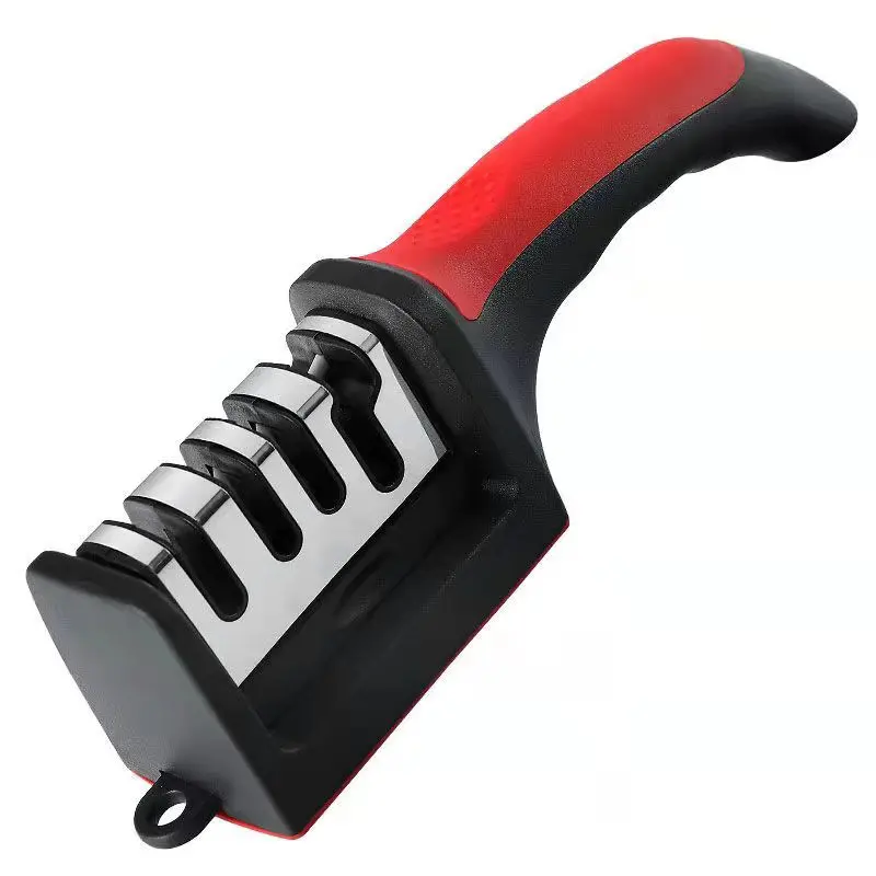 4 Stage Manual Knife Sharpener Multifunctional Quick Blade Sharpening Tool Portable Kitchen Knife Sharpening Holder For Household Chef Knives Restoration