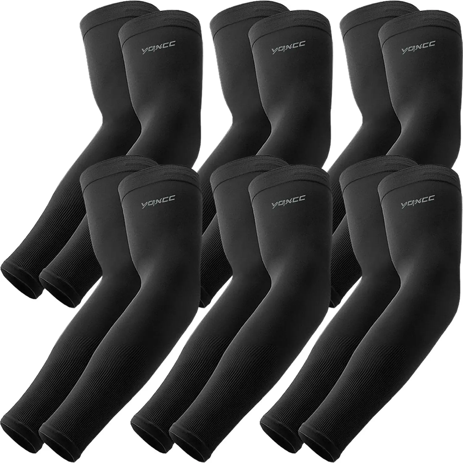 6 Pairs Arm Sleeves for Men Women |   UPF 50 Cooling UV Sun Protection |    Compression Sleeves Yifanyou Sports