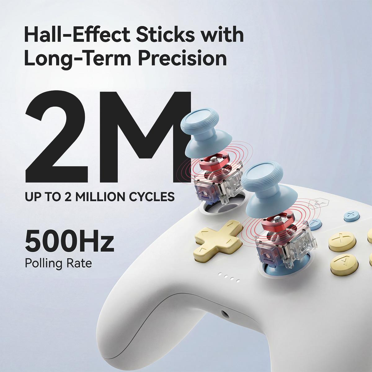 AOLION ROCOCO Wireless Bluetooth Controller Compatible with Switch, Gamepad for PC, Mobile & Tablet, Ergonomic Grip, Rechargeable