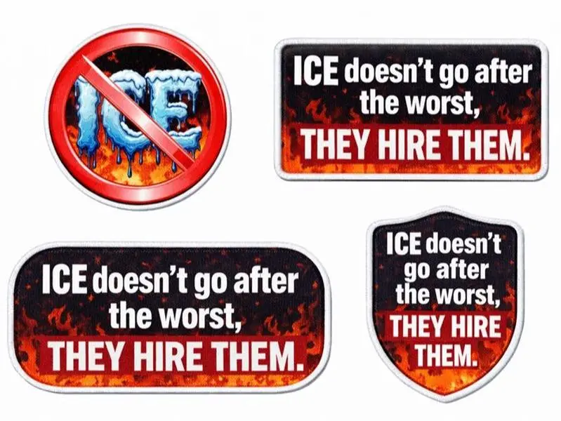 ANTI ICE Iron-On Patch, Justice Gear, Statement Apparel