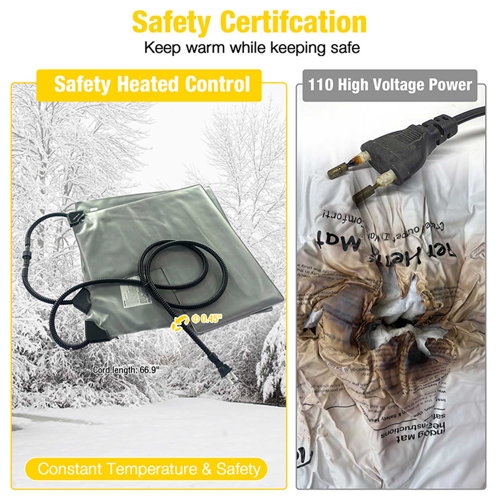 Aivituvin-AIR88/89-IN-HP Heated Waterproof Dog House |  Heating Pad | Iron Frame Dog House