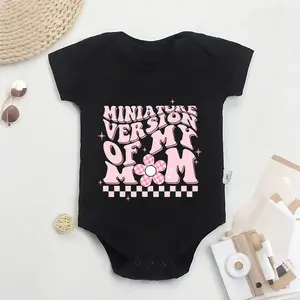 Miniature Version of My Mom Baby Bodysuit Cute Mama Baby Onesie Funny Bodysuit Newborn Baby Clothes  Adorable Mommy Graphic Baby  Toddler Bodysuit Baby Shower Gift Soft Cotton Infant Clothing