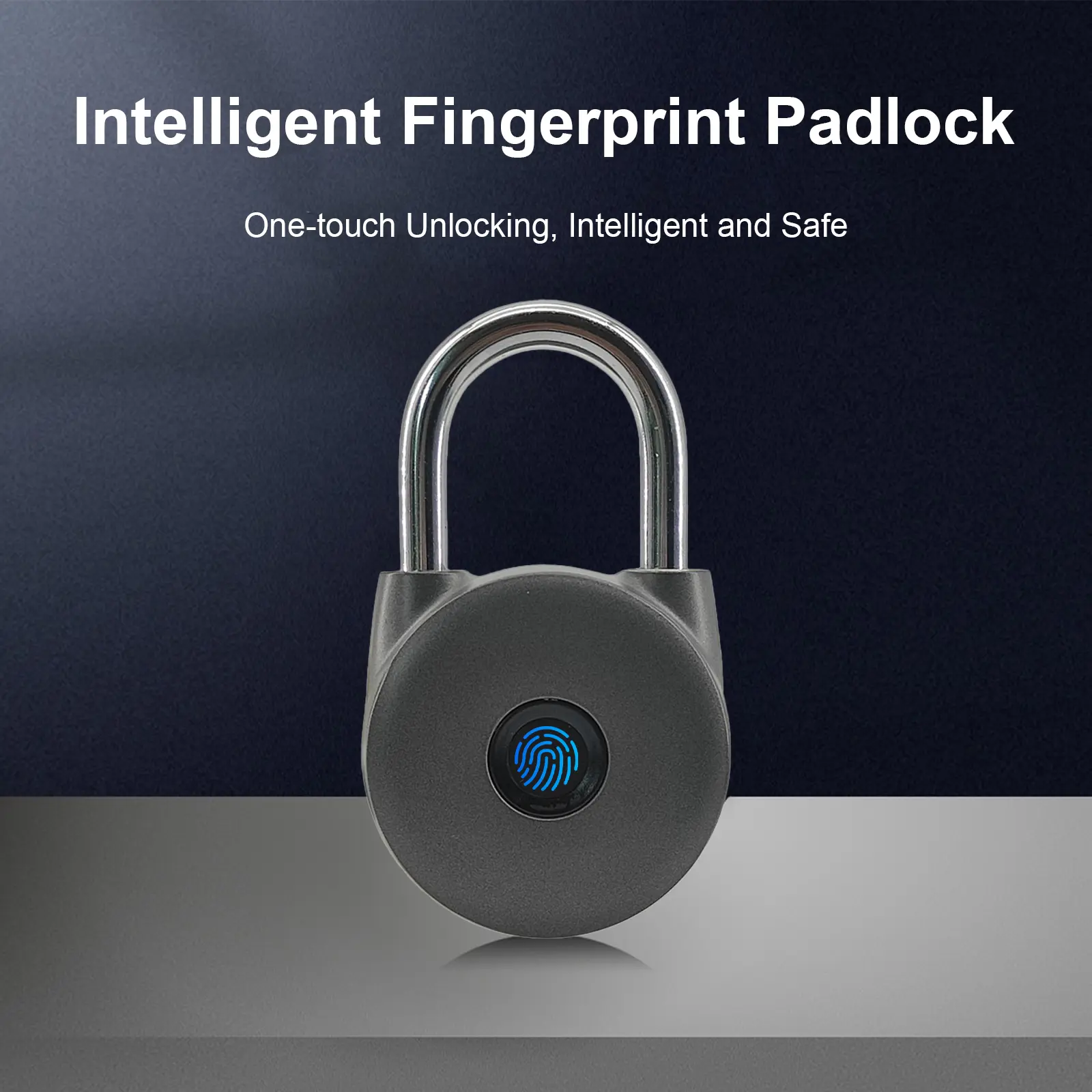 Intelligent Fingerprint Padlock - USB Rechargeable Keyless Lock with Finger Scan, Electronic Backup Key, 20 FP Capacity, IP55 Waterproof, 2000x Use Life, Touch Access, Advanced Protection, Backpack, Luggage Locks