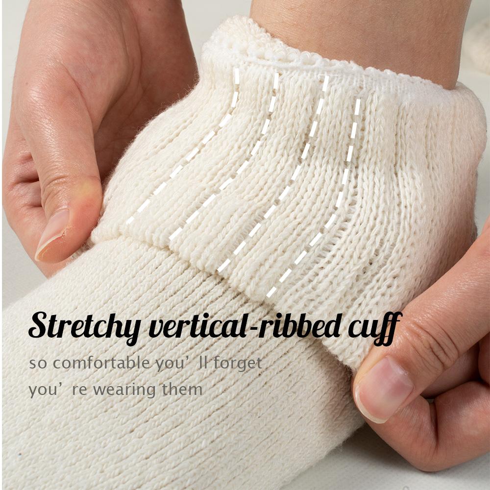 BomKinta Women's Winter Boot Socks Solid Thick Warm Cozy Crew Socks with Elastic Cuff for Everyday Use & Christmas Gift Fit Daughter