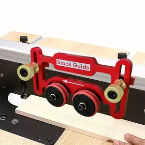 Woodworking Double Wheel Bearing Stock Roller, Universal Featherboards with Sliding Blocks, Clear-cut Stock Guides for Table Saw