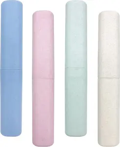 4 Pack Toothbrush Travel Case, Portable Breathable Toothbrush Holder for Travel, Business, Camping, School