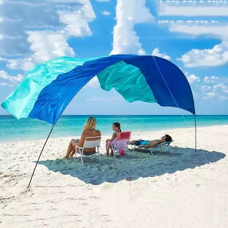Wind-Powered beach Shade Canopy 150 Sq. Ft.of Shade New Classic with Quiet Canopy Portable Lightweight Outdoor Tent for Family Outdoor Relaxation 3-4 Person Portable Wind Shade Canopy Easy Setup Family Sun Shade Tent camping essentials protection