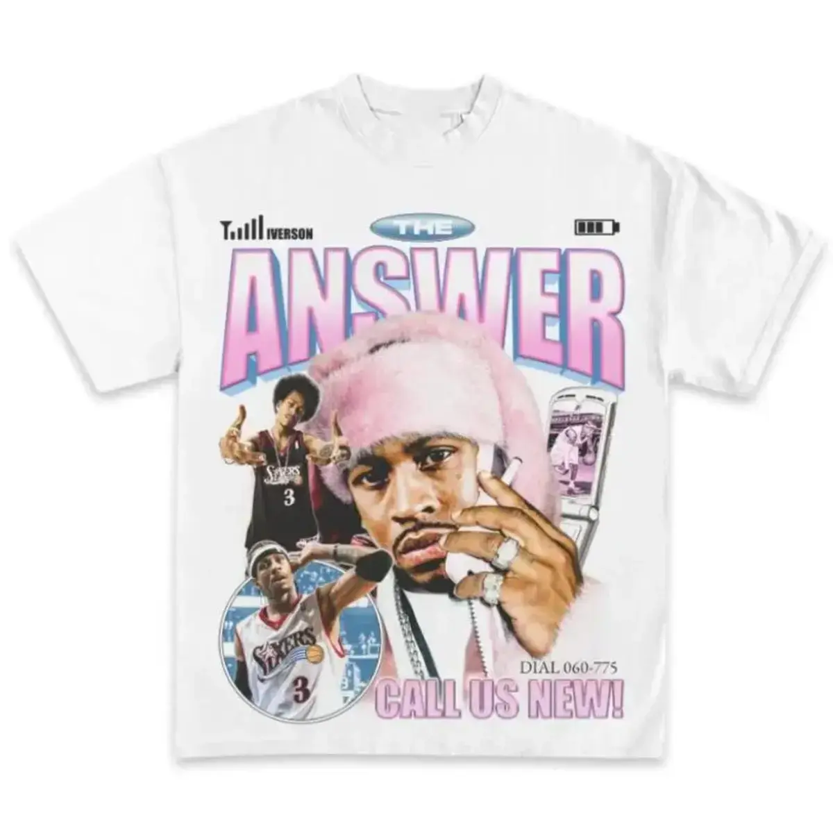Allen Iverson Icy Exclusive Graphic Sports T-Shirt - Lightweight Short-Sleeve for Youth & Adult Men, Boys' Kids' Sports Clothing