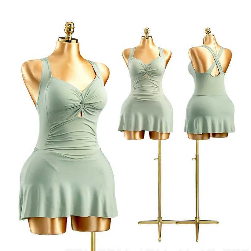 Women's C-P01-Gold Half-Body Hard Foam Torso Mannequin - Dressmaker's Female Dummy with Big Hips, Full Bust for Window Decor, Sewing Craft Supplies, Half-Body Mannequin