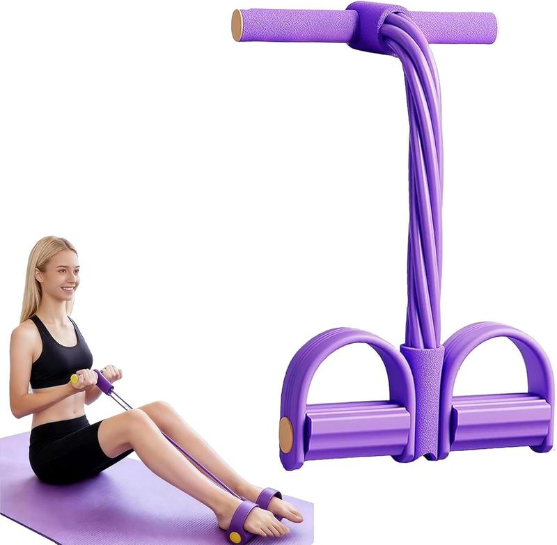 Fashion Puller Exercise, 8 Tube Pedal Resistance Device,  Adjustable Pedal Resistance Device Pedal Resistance Band with Handle Home Gym Strength Training Equipment for Women leg stretch rope exercise