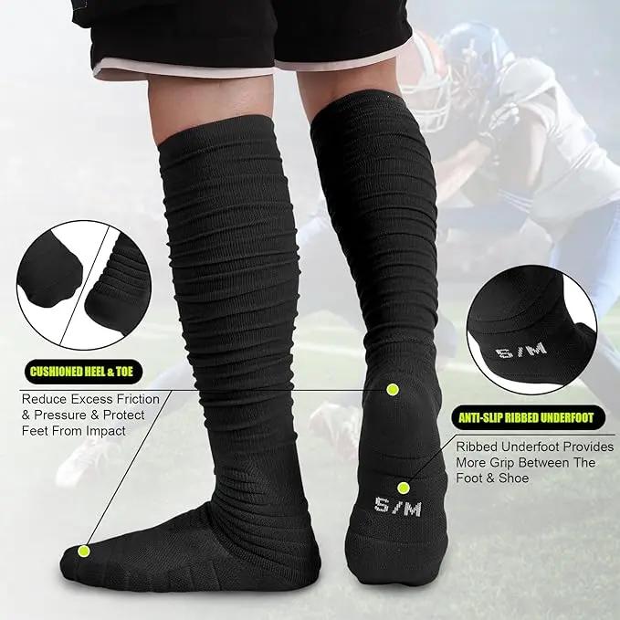 2 pairs of non-slip cotton soccer socks, men's and women's sports socks, extra long knee-high soccer socks This is a perfect Valentine's Day gift for your man.