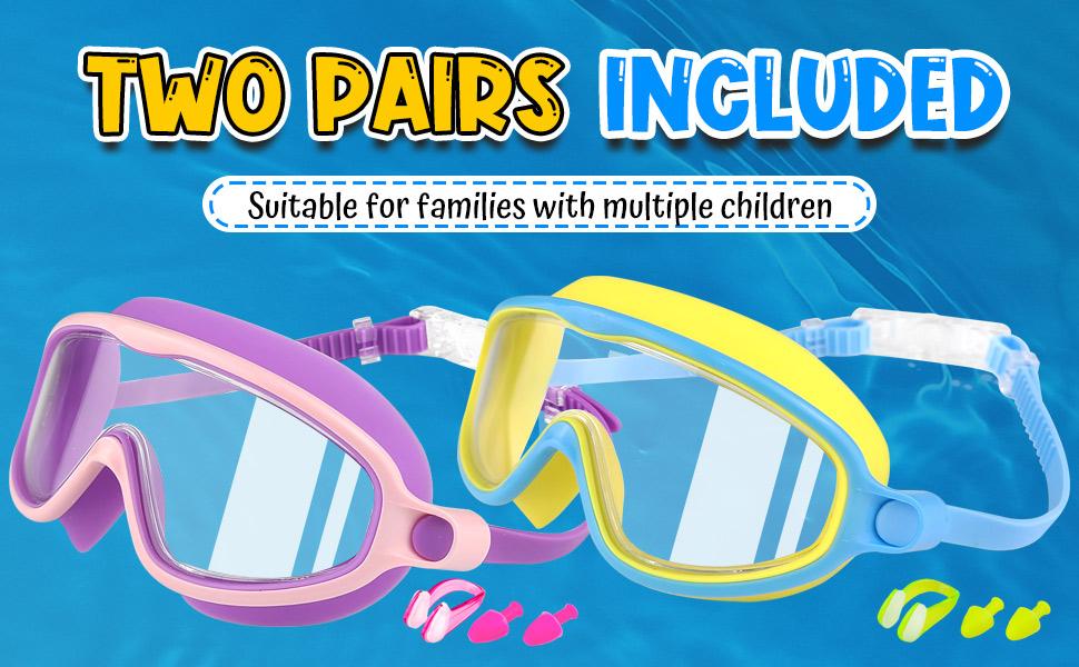 Rantizon Swim Goggles 2 Pack for Kids - Wide View, Anti-Fog, UV Protection, Comfortable Fit, Suitable for Ages 3-15, Easy to Wear, No Leaking dealsforyoudays Rantizon Swim Goggles 2 Pack for Kids - Wide View, Anti-Fog, UV Protection, Comfortable Fit, Suitable for Ages 3-15, Easy to Wear, No Leaking dealsforyoudays