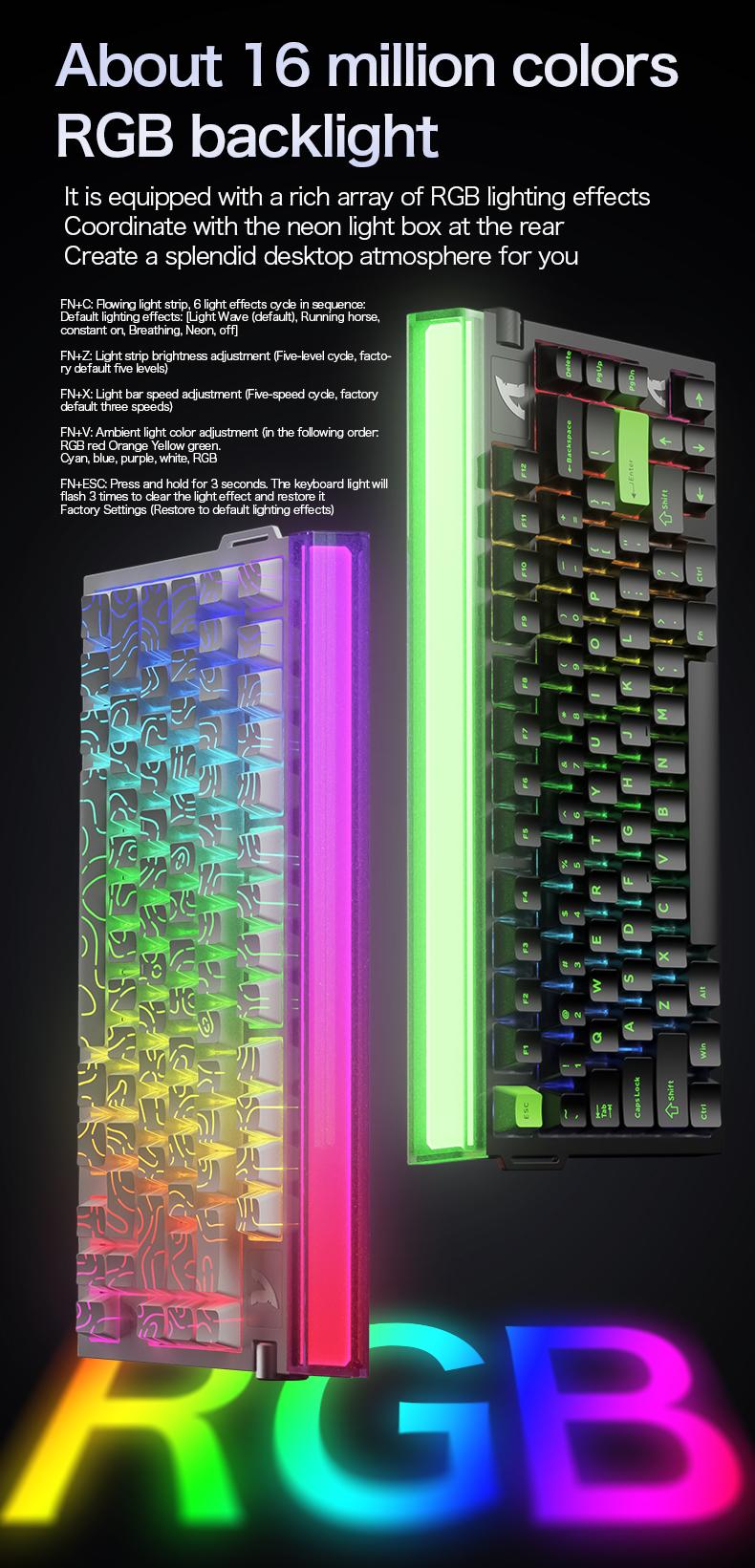 Attack Shark R85HE Rapid Trigger Keyboard with Custom Lightbox, High Performance E-Sports Magnetic Axis