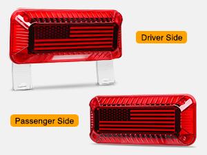 Nilight LED RV Tail Light 2PCS 72 LED Red Running Stop Brake Turn Signals Light White License Plate Light Surface Mount Waterproof Taillights for RV Caravan Camper Van