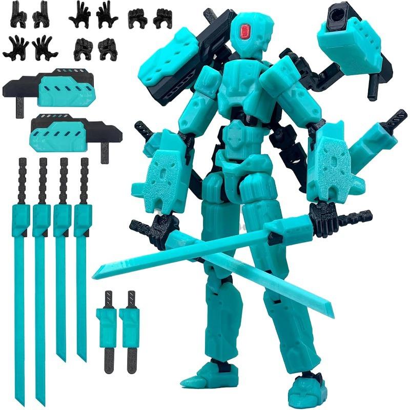 T13 Action Figure Set 8 inch T 13 Multi-Articular Mobile Robot Nova T-13,Desktop Decorations for Game Lovers Toys Assembly Completed
