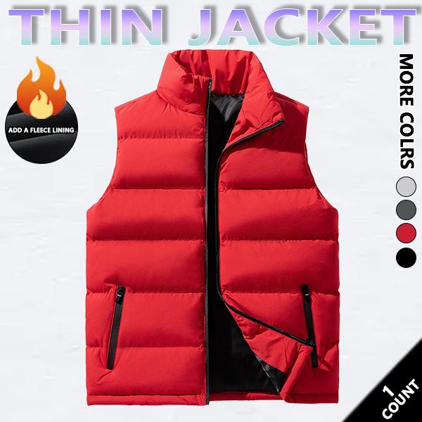 Mens Vest Jacket Warm Sleeveless Jackets Winter Waterproof Zipper Coat Autumn Stand-up Collar Casual Waistcoat Brand ClothingPlease check the size chart before purchasing.