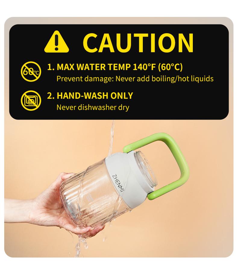 [Live] ZHENMI BPA-Free Cordless Portable Blender, 33oz. Portable Ice Crushing Juicer-for Shakes & Smoothies, 12 Stainless Blades, 2 Leakproof-Lids & Straw, USB Rechargeable Smoothie Blender