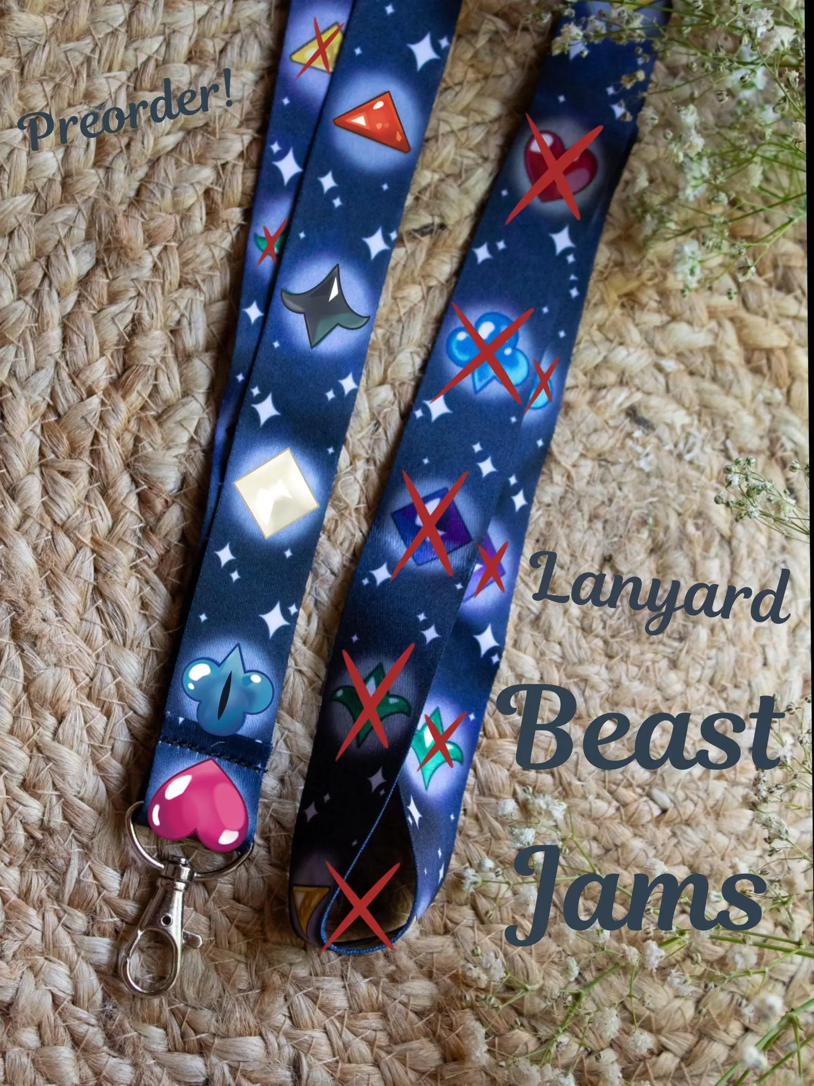 Cookie Run Beast Jam 1" Wide Lanyards