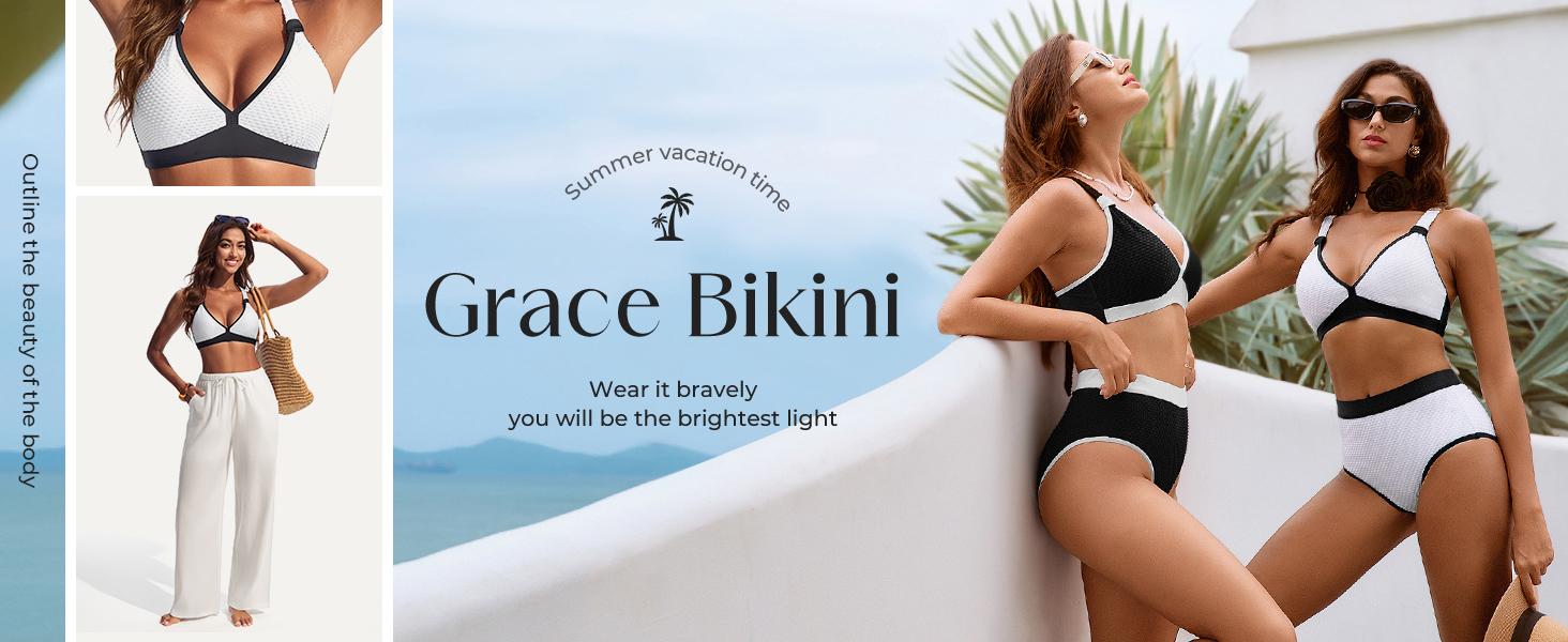 【S-XL】Hanna Nikole Popular Swimsuits, Womens Swimsuits, Textured Bathing Suit Tummy Control, Sexy Bikini