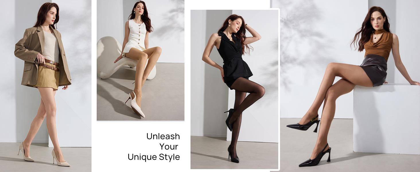MANZI 6 Pairs Women's 20D Sheer Silky Pantyhose Run Resistant Nylon Tights High Waist Stockings with Control Top TikTokShopBlackFriday SpringStatements