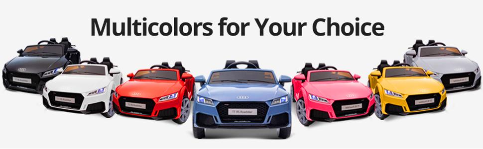 Hikiddo 6V Kids Ride on Toy Car, Licensed Audi Electric Car for Toddler with Remote Bluetooth