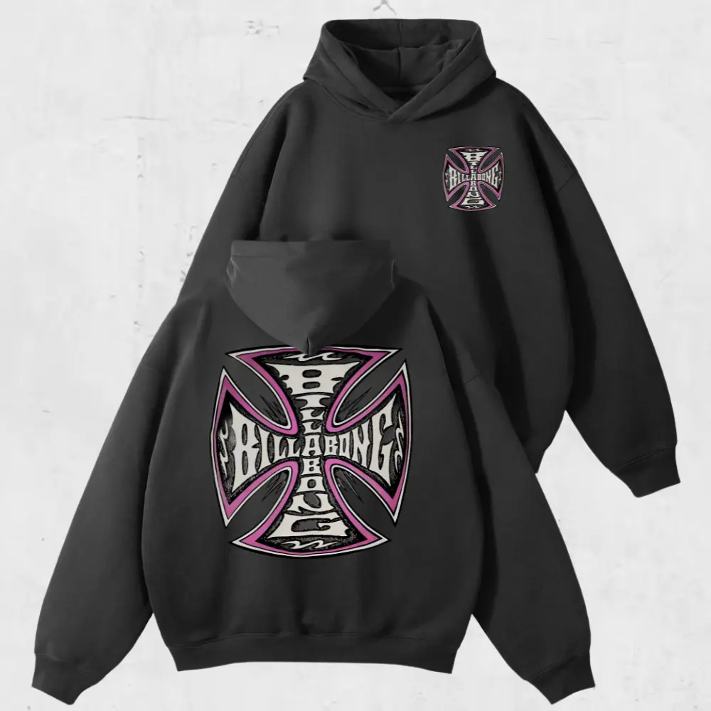 Vintage 90s West Coast Choppers Hoodie, Retro Motorcycle Graphic