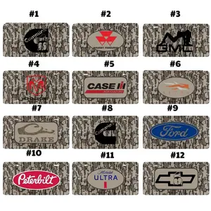 Drake/ Sitka/ Cummins/ Dodge Ram/ Case International Harvester/ Michelod Ultra / Peterbilt Bottomland Camo Chrome License Plate - 12" x 6" Aluminum Vanity Tag for US Vehicles - Made in USA with Pre-Drilled Holes for Easy Installation