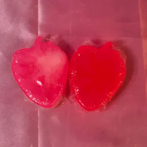 Pink Strawberry Handmade All Natural Goat Milk & Shea Butter Soap (2 Pack). Cute Strawberry Shaped Handcrafted Soap. Yoni Soap Bar feminine Moisturizing Cleanser