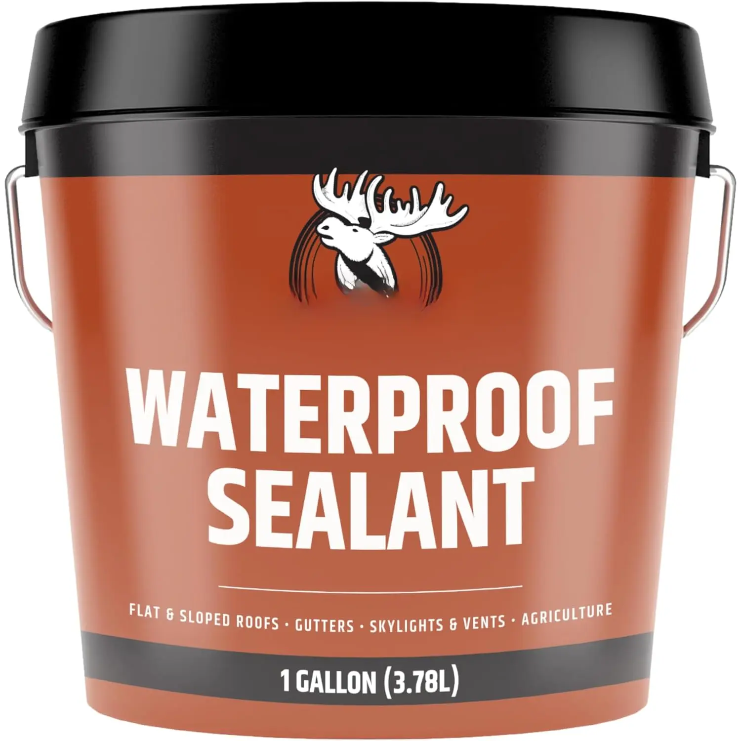 Waterproof Sealant - DIY Leak Repair Coating for Flat, Metal & Low Slope Roofs, Foundations, Gutters & More - Flexible Protective Membrane - Black - 1 Gallon