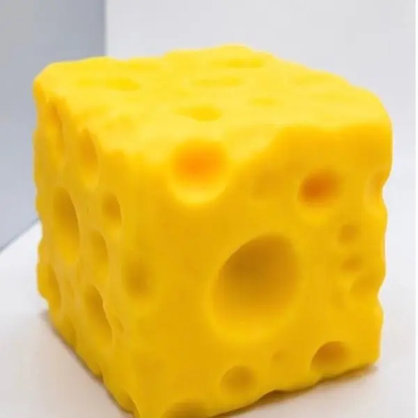 Jumbo Cheese Foam-Filled Squishy Stress Relief Toy - Unisex Peiqi Toy, Anxiety Relief Tool, Decompression Squeeze Item, Sensory Calming Aid, Peiqi Toys