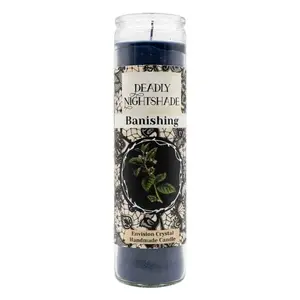 Deadly Nightshade Banishing Jar Candle — Envision Crystals Dark Botanical Ritual